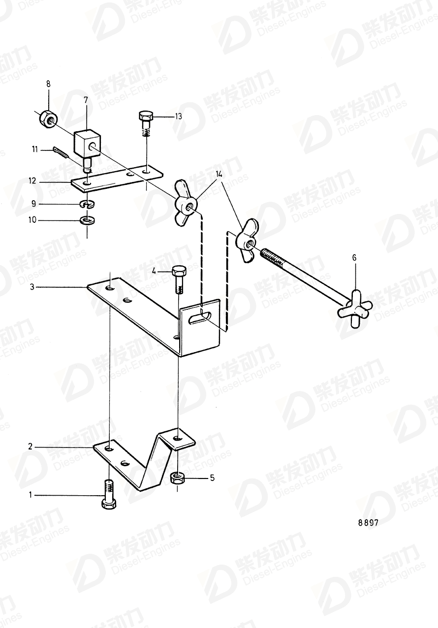 VOLVO Bracket 862479 Drawing